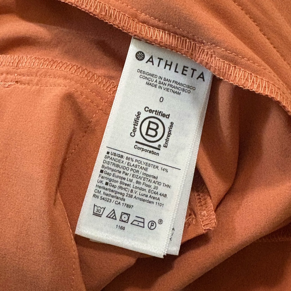 Athleta Sleeveless Collared Romper in Terracotta Orange - Picture 12 of 13